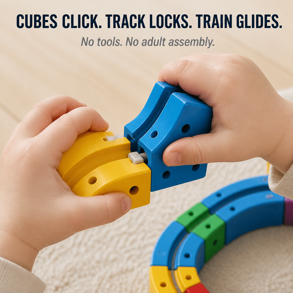 TurboTrail — Snap-Together Cube Tracks That Pull Kids Off Screens For Hours - Souliia