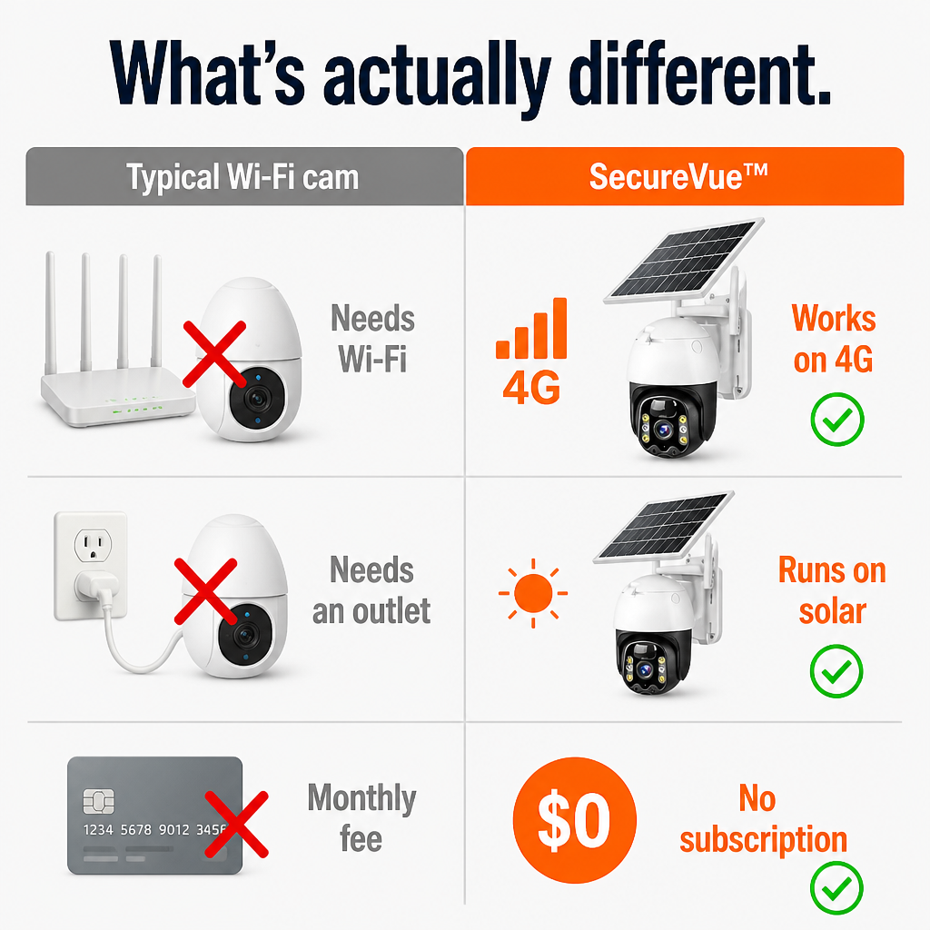 SecureVue — Guard Your Property Without Wires, Wi-Fi or Power Outlets - Souliia