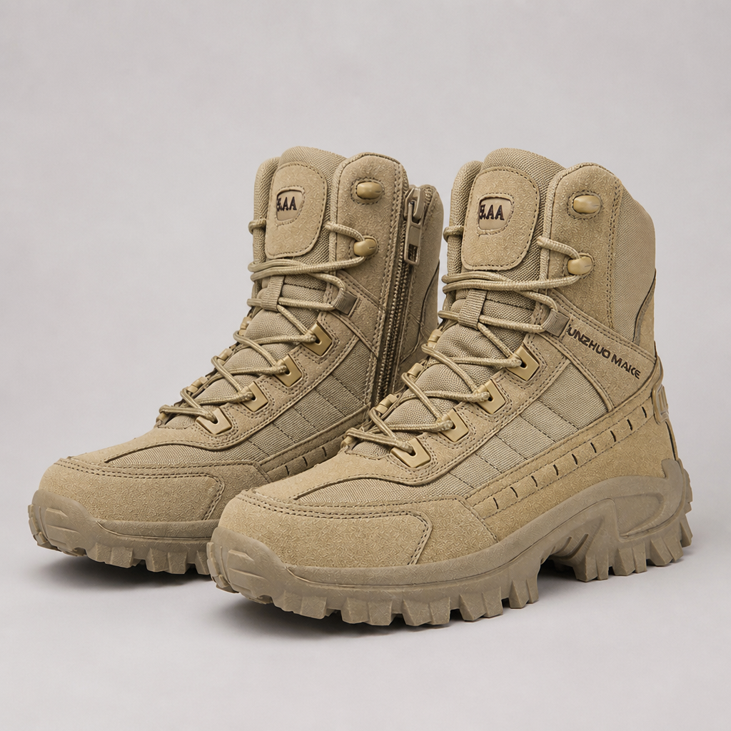 VortexTrail – Tactical Side-Zip Boots with Anti-Slip Rugged Sole - Souliia