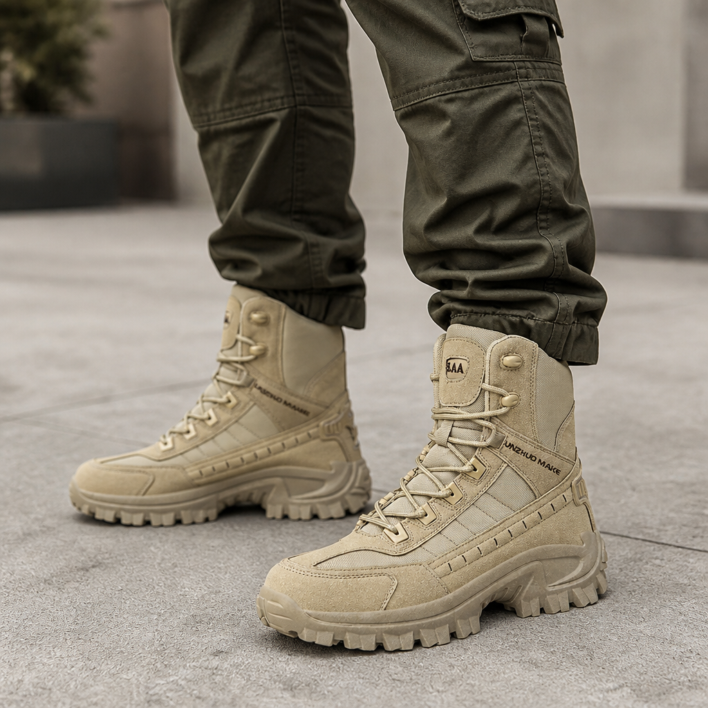 VortexTrail – Tactical Side-Zip Boots with Anti-Slip Rugged Sole - Souliia