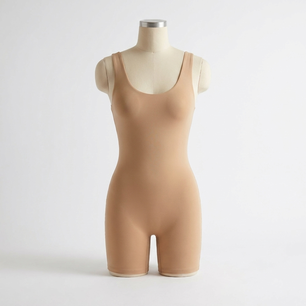 SculptAura – Bezešvé tvarující body s hranatým výstřihem a délkou do poloviny stehen - Souliia