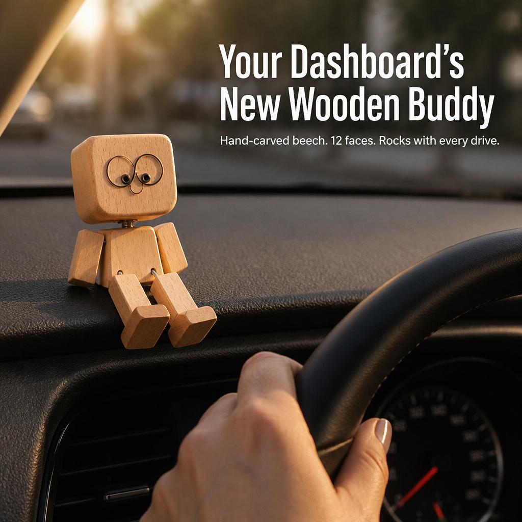 WoodMuse — Garez un compagnon en bois sculpté à la main qui se balance à chaque trajet - Souliia