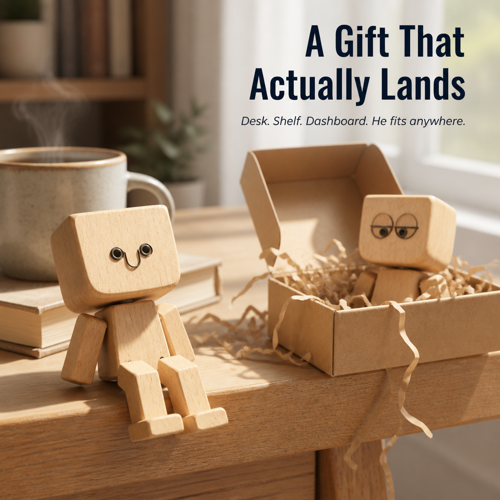 WoodMuse — Garez un compagnon en bois sculpté à la main qui se balance à chaque trajet - Souliia