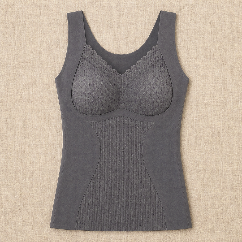 VeloFlex – Thermal Seamless Shaping Camisole with Built-In Lace Bra - Souliia