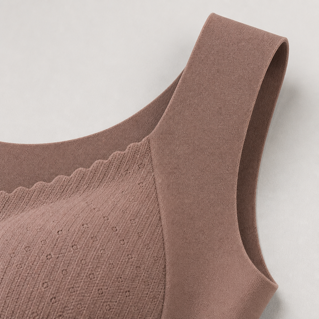 VeloFlex – Thermal Seamless Shaping Camisole with Built-In Lace Bra - Souliia