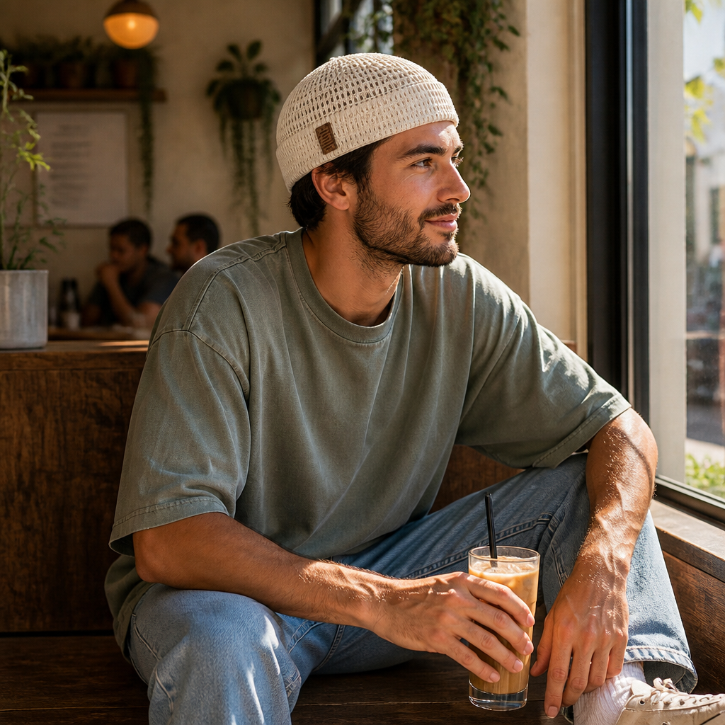 UrbanSilk – andningsbar sommarkeps utan skärm – Souliia