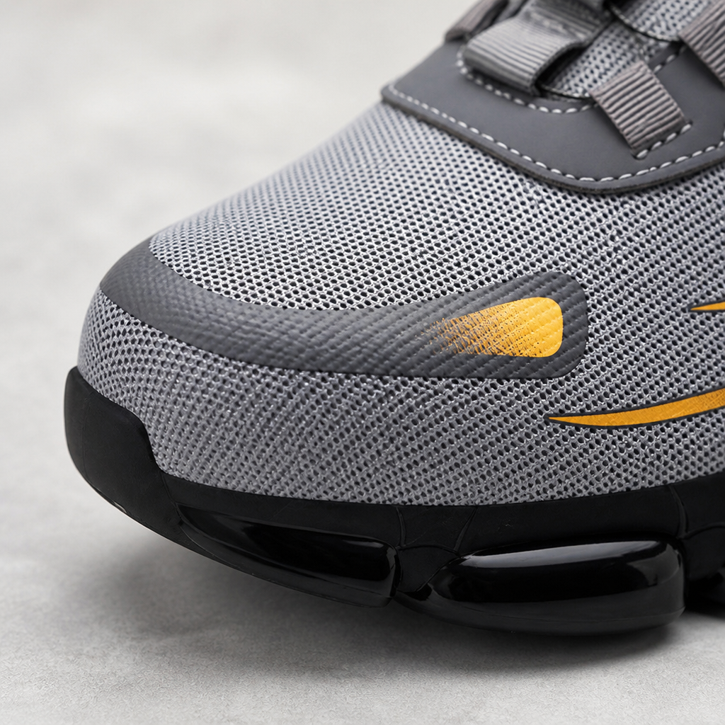 VivaStride – Steel-Toe Work Sneakers with Quick-Twist Lacing System - Souliia