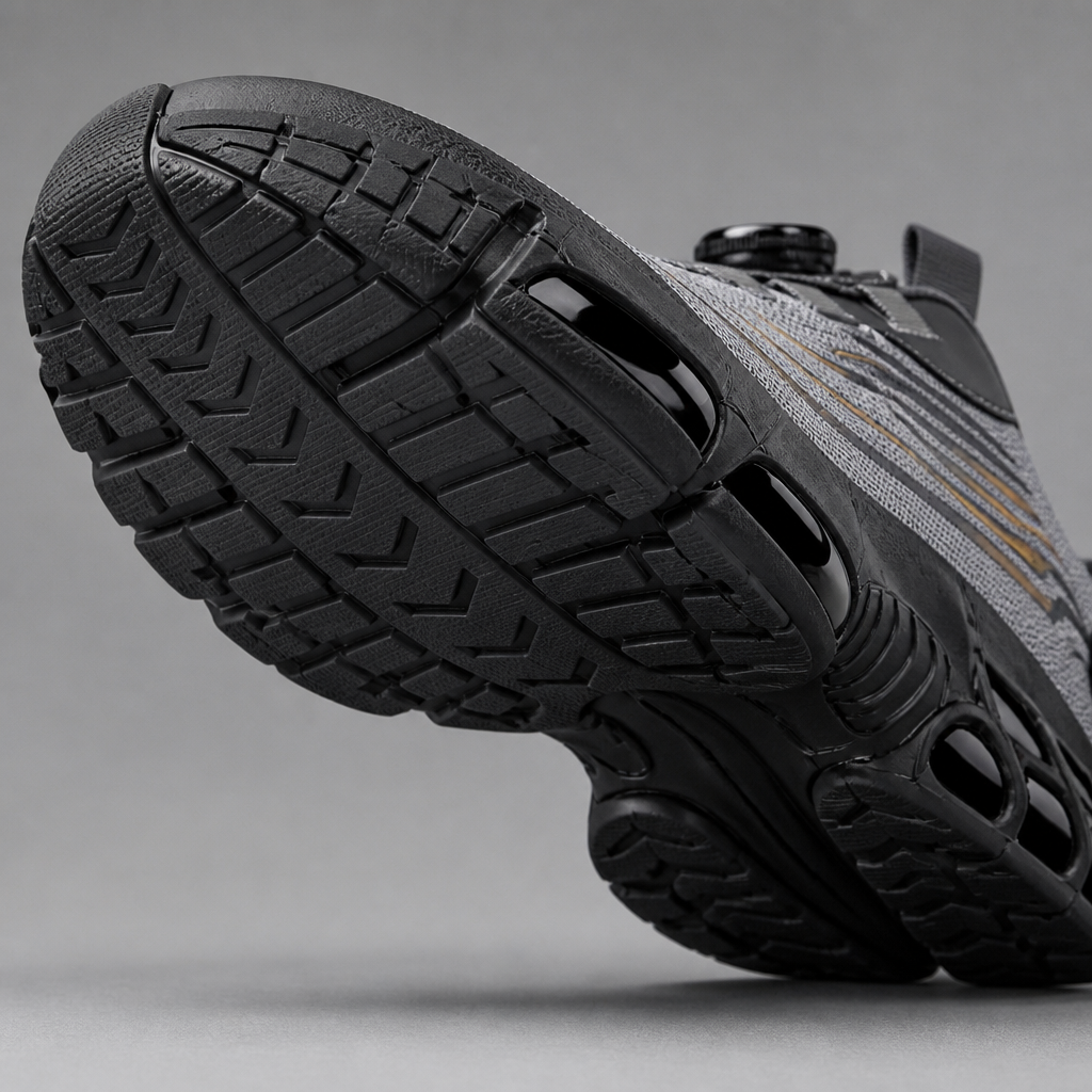 VivaStride – Steel-Toe Work Sneakers with Quick-Twist Lacing System - Souliia
