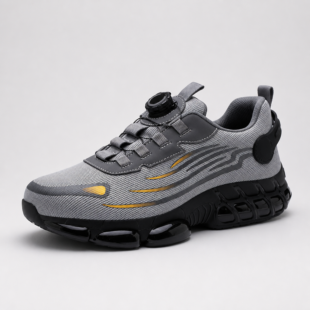 VivaStride – Steel-Toe Work Sneakers with Quick-Twist Lacing System - Souliia