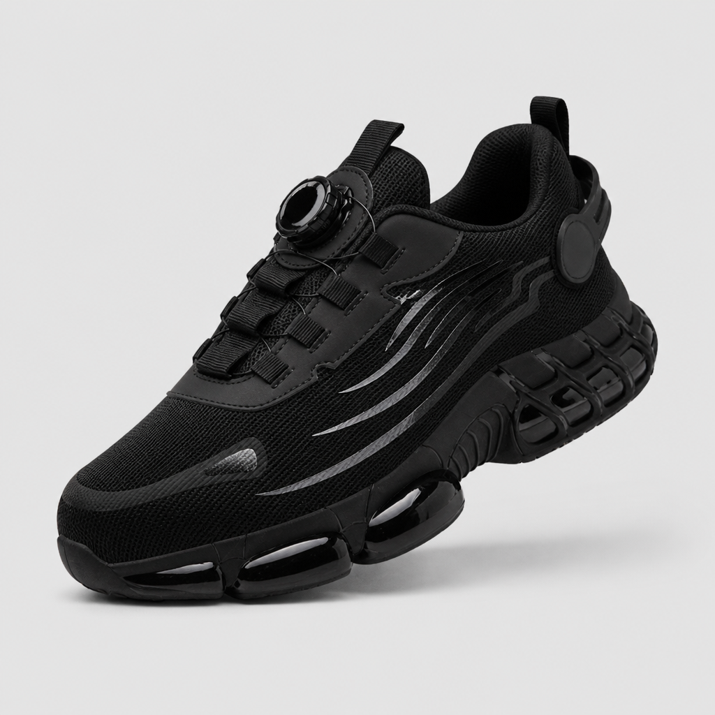 VivaStride – Steel-Toe Work Sneakers with Quick-Twist Lacing System - Souliia