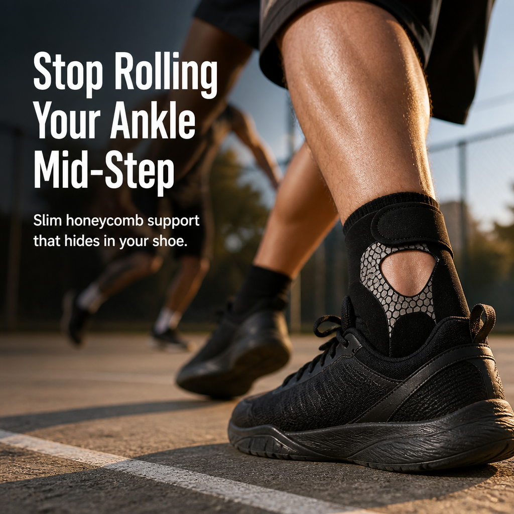 VeroGuard Ankle Brace — Stop Rolling Wobbly Ankles With Slim Honeycomb Compression - Souliia