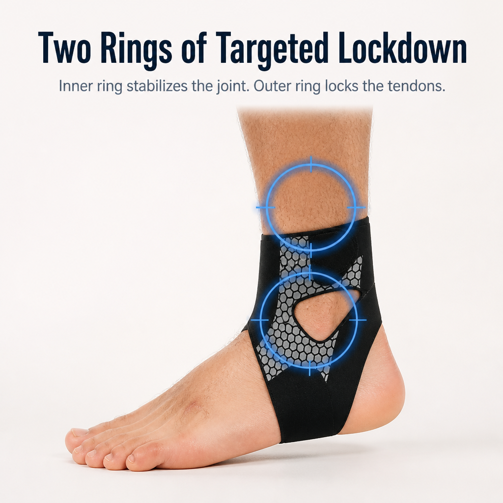 VeroGuard Ankle Brace — Stop Rolling Wobbly Ankles With Slim Honeycomb Compression - Souliia