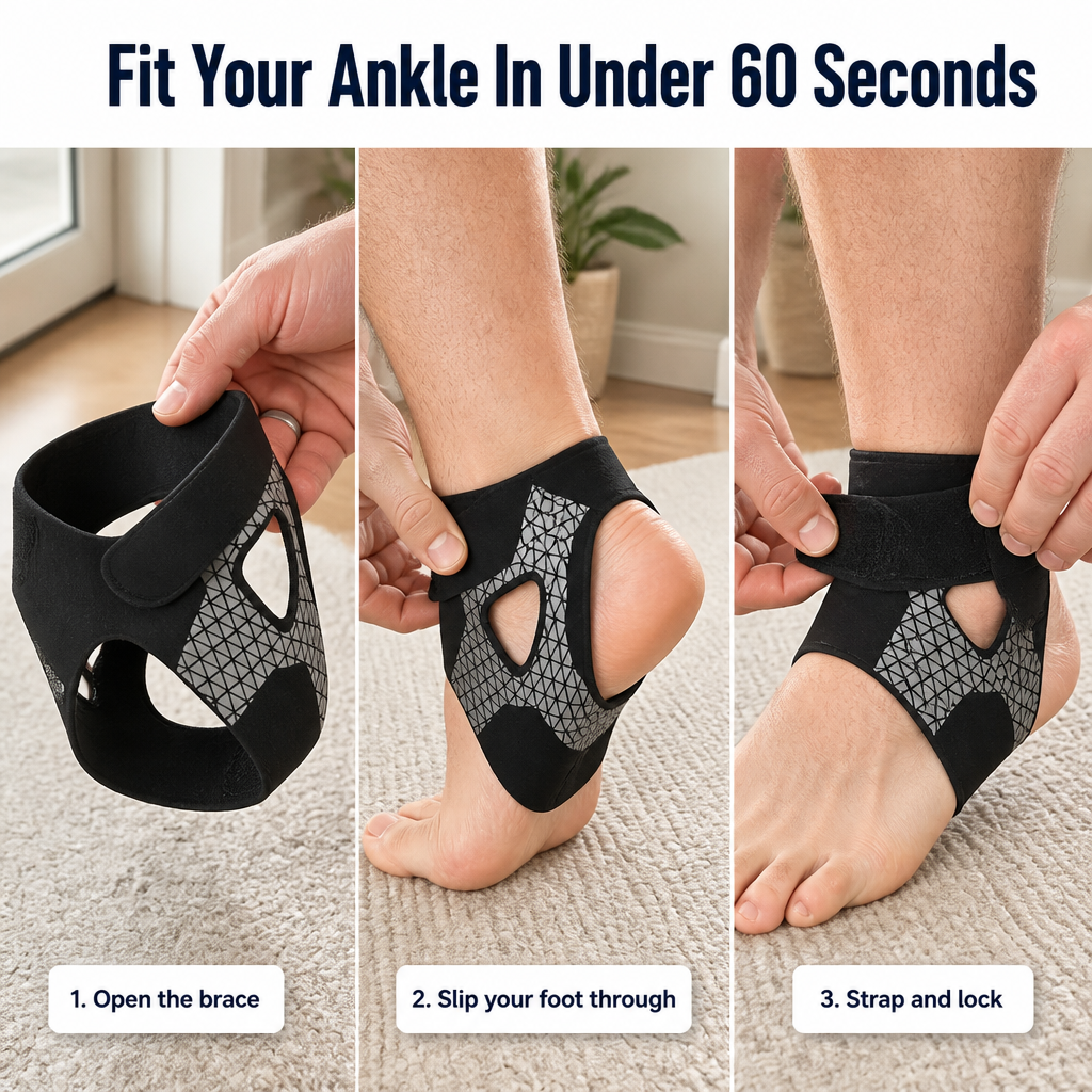 VeroGuard Ankle Brace — Stop Rolling Wobbly Ankles With Slim Honeycomb Compression - Souliia