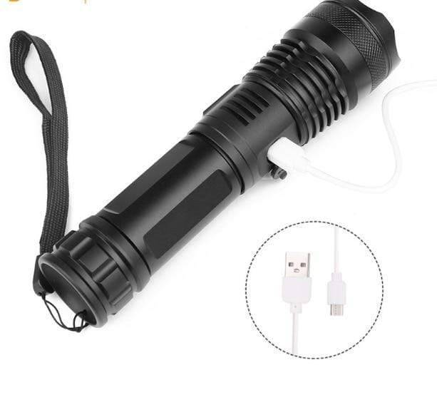 Lampe torche LED XHP70.2 rechargeable avec USB haute puissance - Souliia