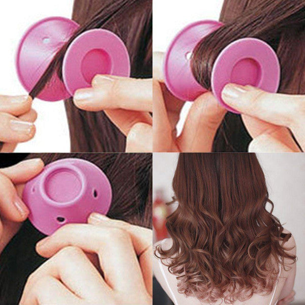 10-Piece Silicone Magic Curlers — Reusable Heatless Rollers