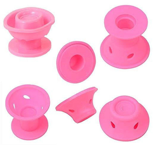 10-Piece Silicone Magic Curlers — Reusable Heatless Rollers