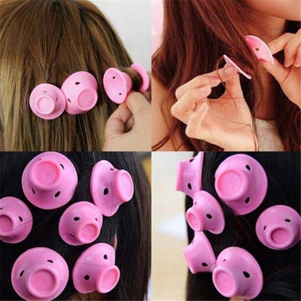 10-Piece Silicone Magic Curlers — Reusable Heatless Rollers
