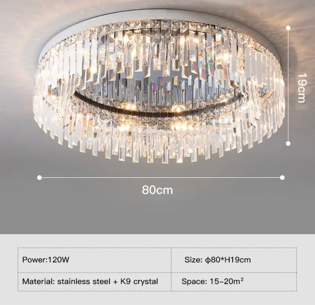 Lumen Arc Chandelier Series — Silver and Gold Finish Options
