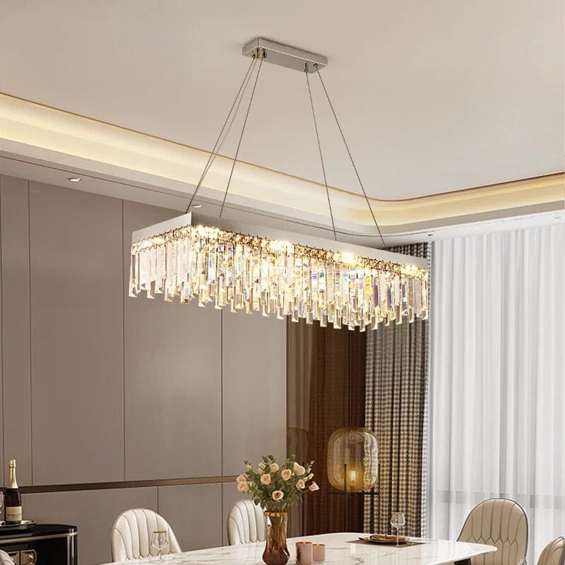 Lumen Arc Chandelier Series — Silver and Gold Finish Options