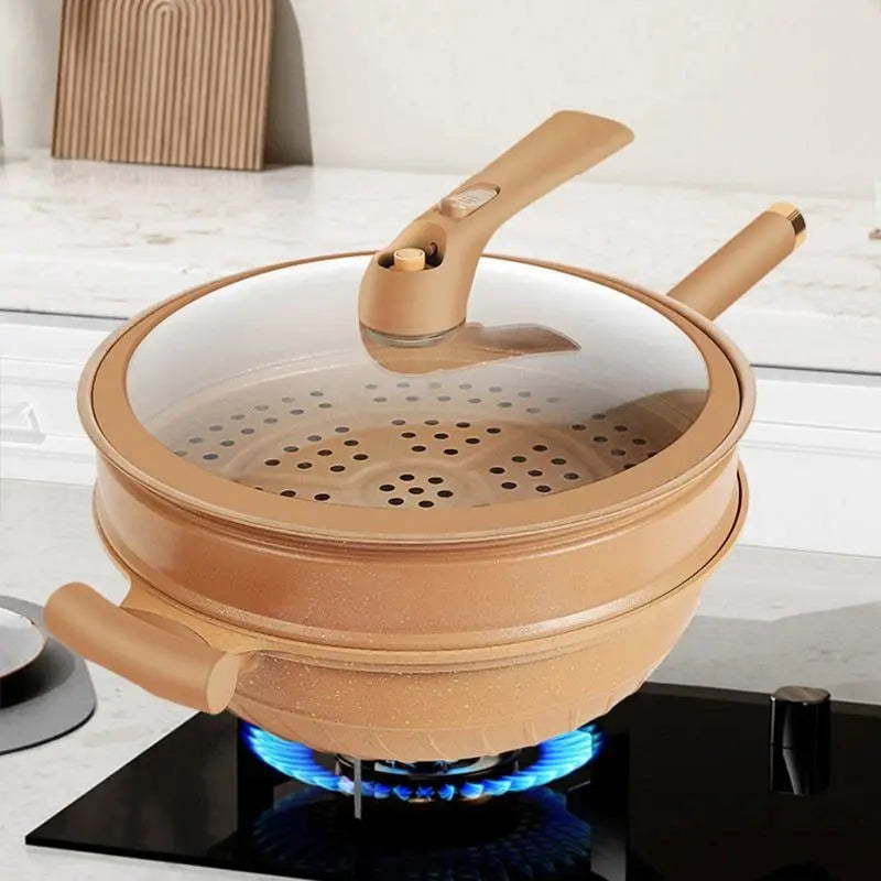 究極の中華鍋調理器 - 素早く均一な加熱＆簡単なお手入れ