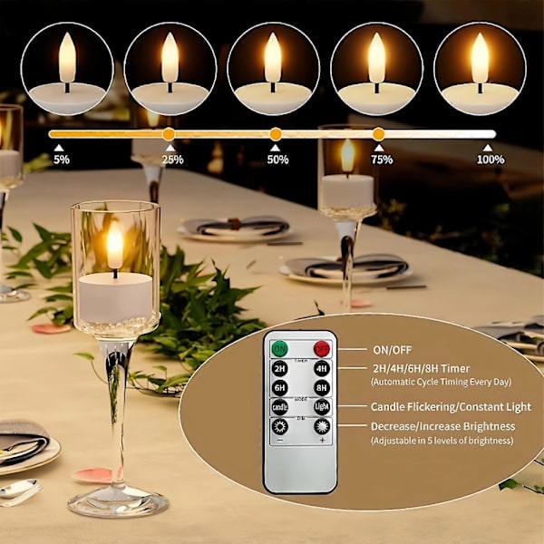 Bougies LED rechargeables avec station de charge USB - Souliia