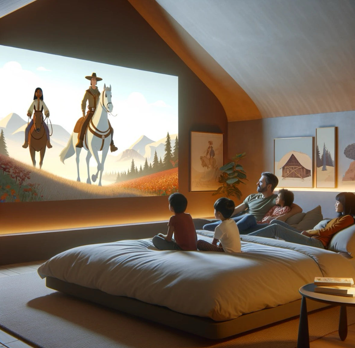 HighPeak-miniprojector - draagbaar, met ingebouwde luidsprekers