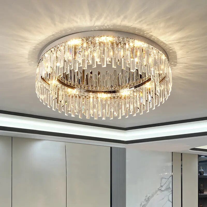 Lumen Arc Chandelier Series — Silver and Gold Finish Options