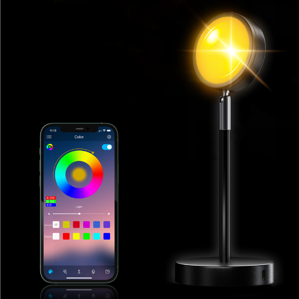 Smart Sunset Lamp Deluxe — appstyret flerfarvet stemningsbelysning