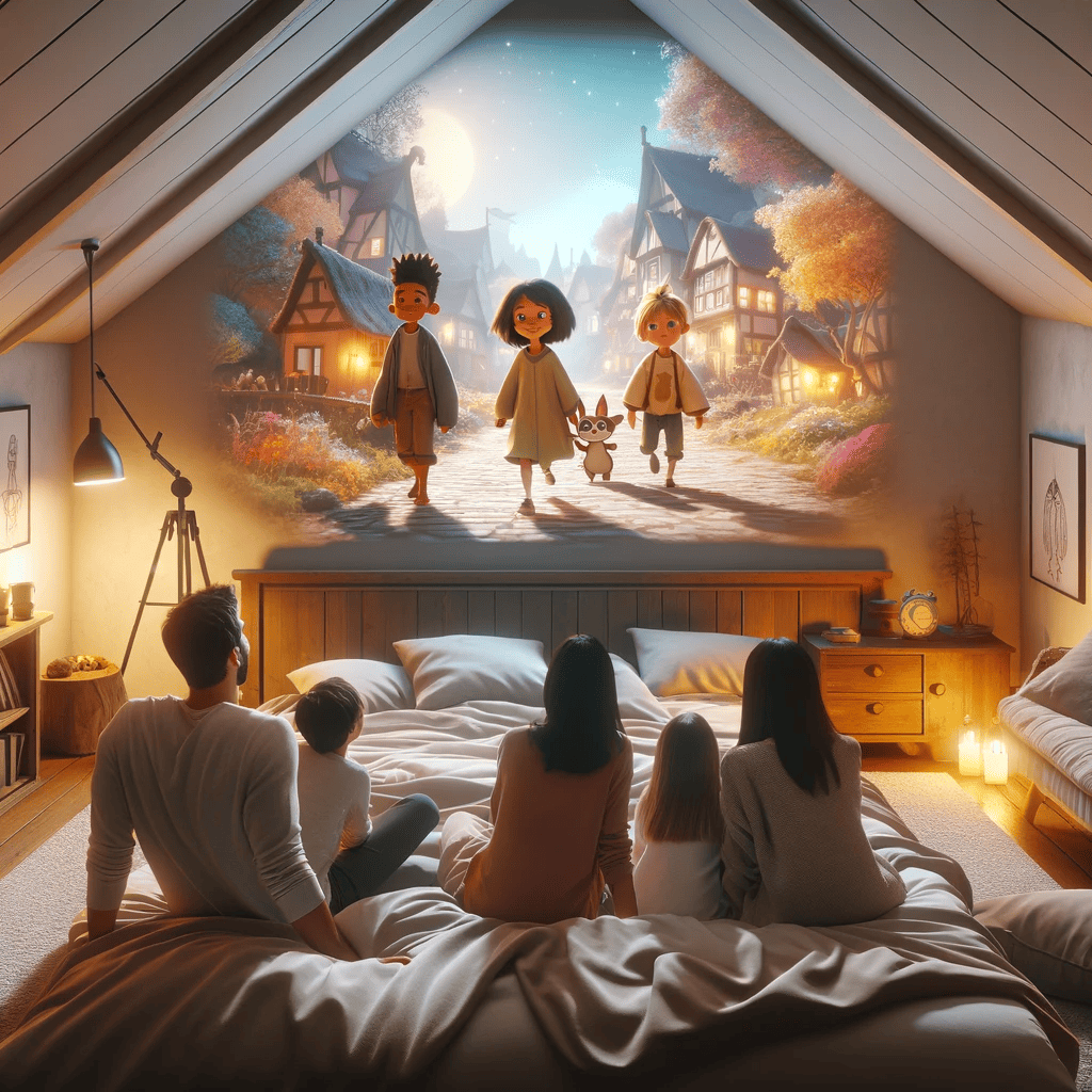 HighPeak-miniprojector - draagbaar, met ingebouwde luidsprekers