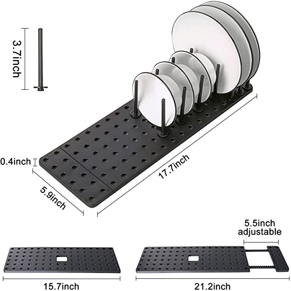 Adjustable Kitchen Drain Rack — Space-Saving Drawer Organizer
