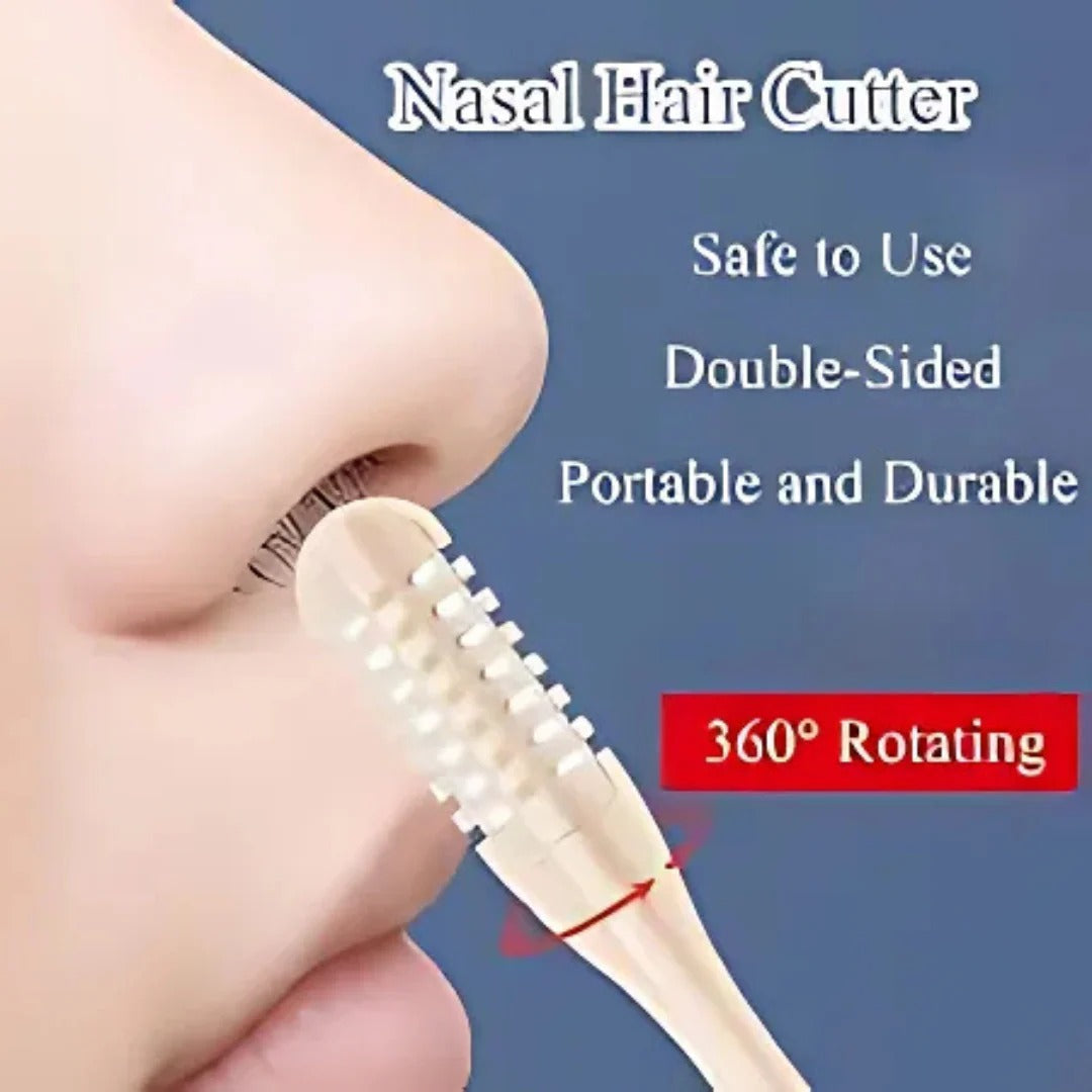 Compact Nose Hair Trimmer with 360° Rotating Head – Precise Grooming for Men and Women
