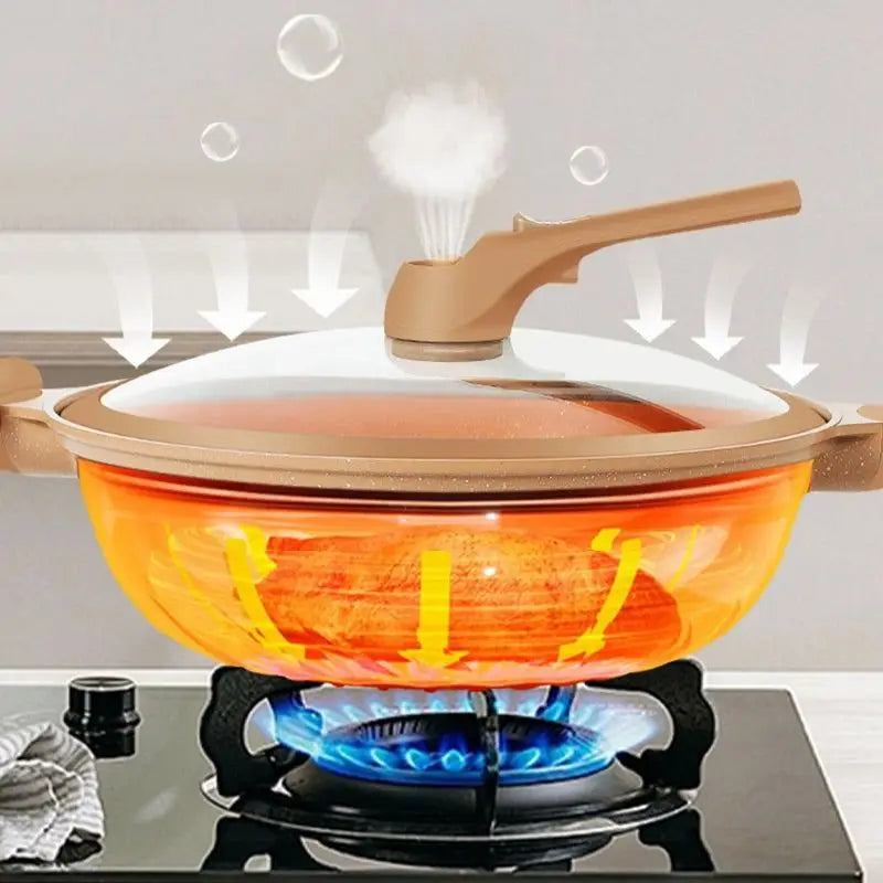 究極の中華鍋調理器 - 素早く均一な加熱＆簡単なお手入れ