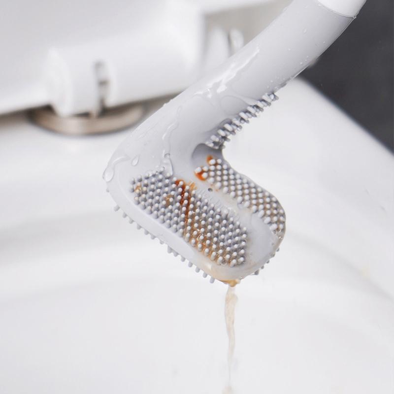 Aan de muur bevestigde toiletborstel — hygiënisch ontwerp voor grondige reiniging