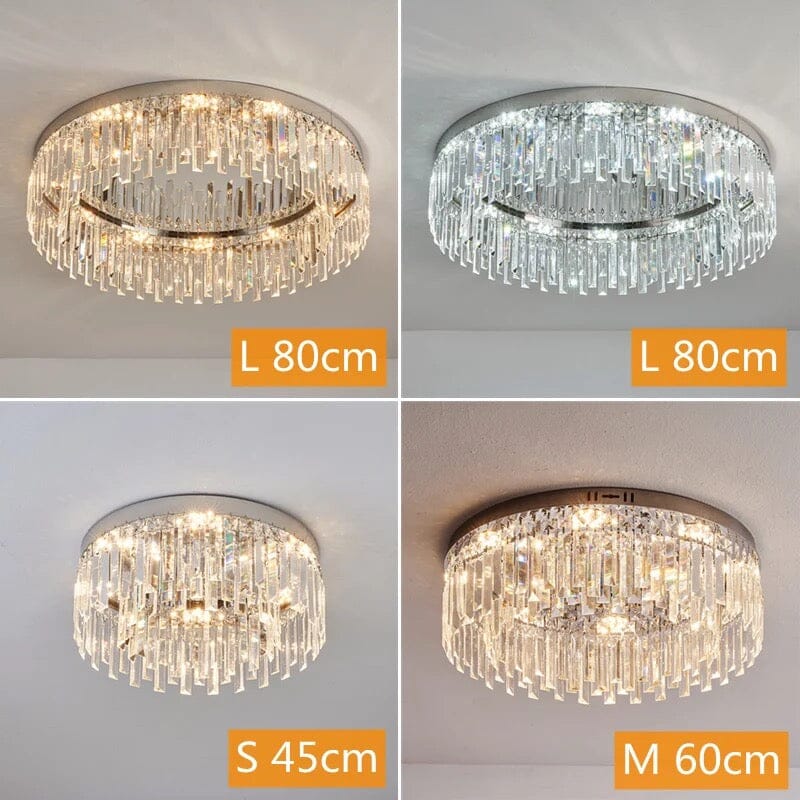 Lumen Arc Chandelier Series — Silver and Gold Finish Options