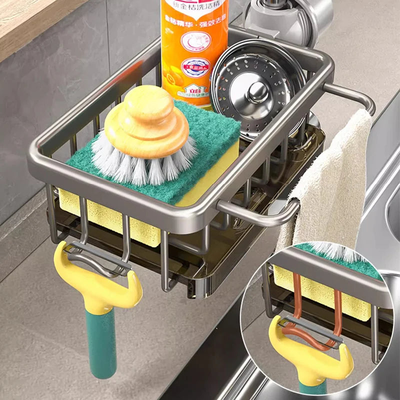 Organizador universal para fregadero - Soporte de secado rápido para esponjas y cepillos