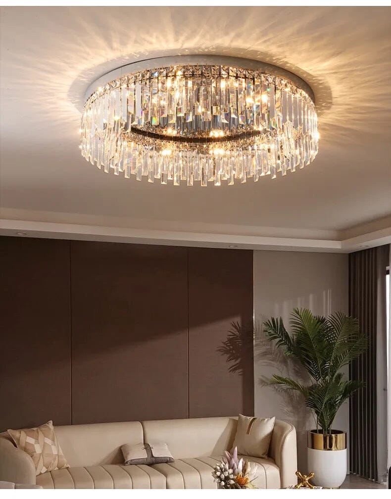 Lumen Arc Chandelier Series — Silver and Gold Finish Options