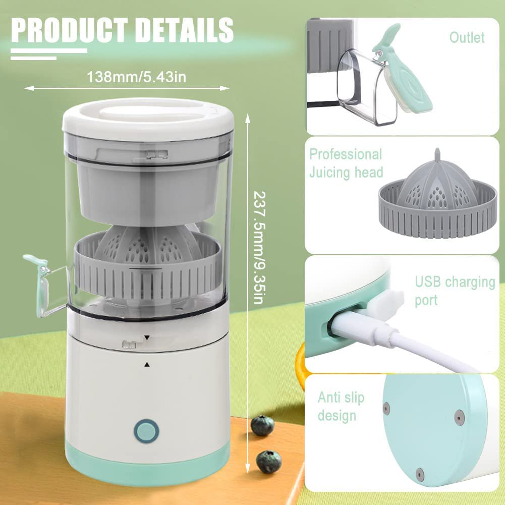 Portable USB Rechargeable Juicer — Compact, Easy-Clean Design
