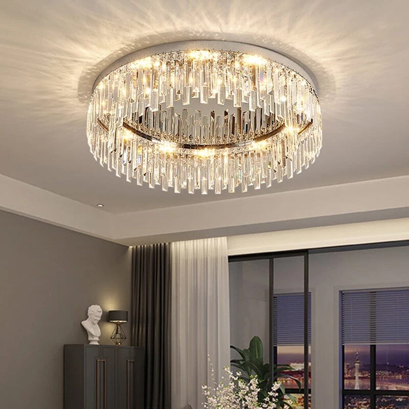 Lumen Arc Chandelier Series — Silver and Gold Finish Options