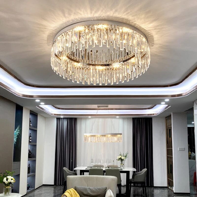 Lumen Arc Chandelier Series — Silver and Gold Finish Options