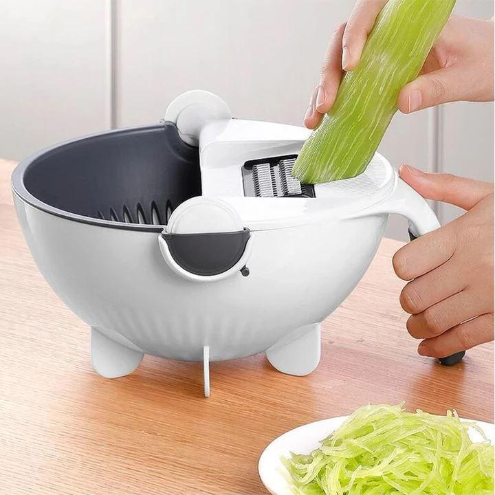 Tocător și feliator de legume 7-în-1 — Set cu răzătoare și decojitor manual