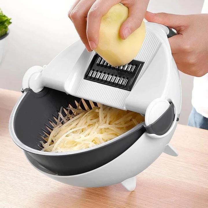 Tocător și feliator de legume 7-în-1 — Set cu răzătoare și decojitor manual