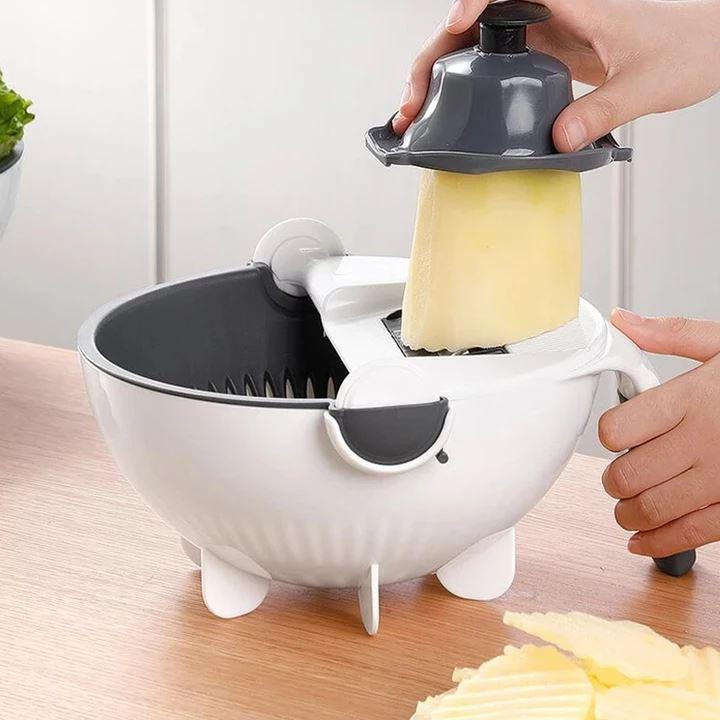 Tocător și feliator de legume 7-în-1 — Set cu răzătoare și decojitor manual