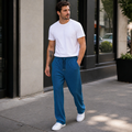 VeroStride – Lightweight Pleated Straight-Leg Pants with Drawstring Waist - Souliia