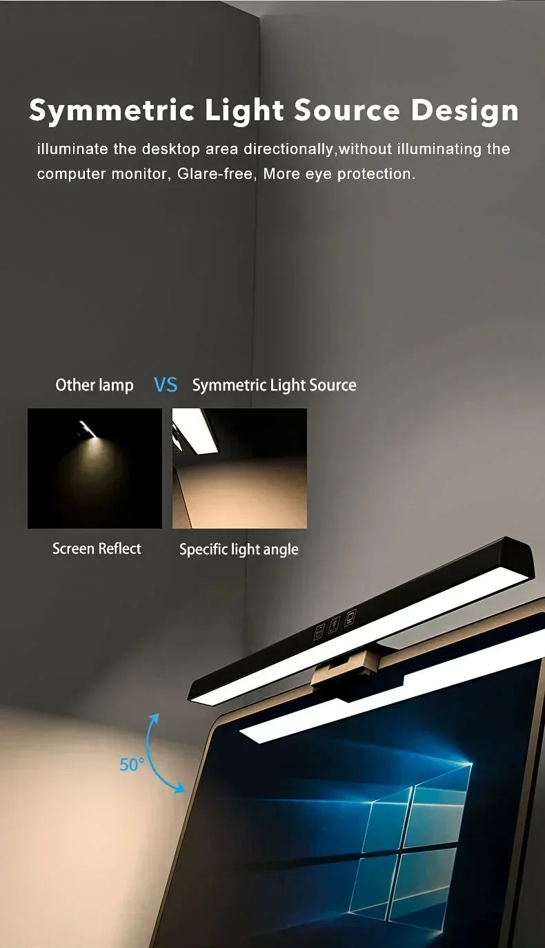 LED monitorfény-sáv — állítható, tükröződéscsökkentő asztali lámpa