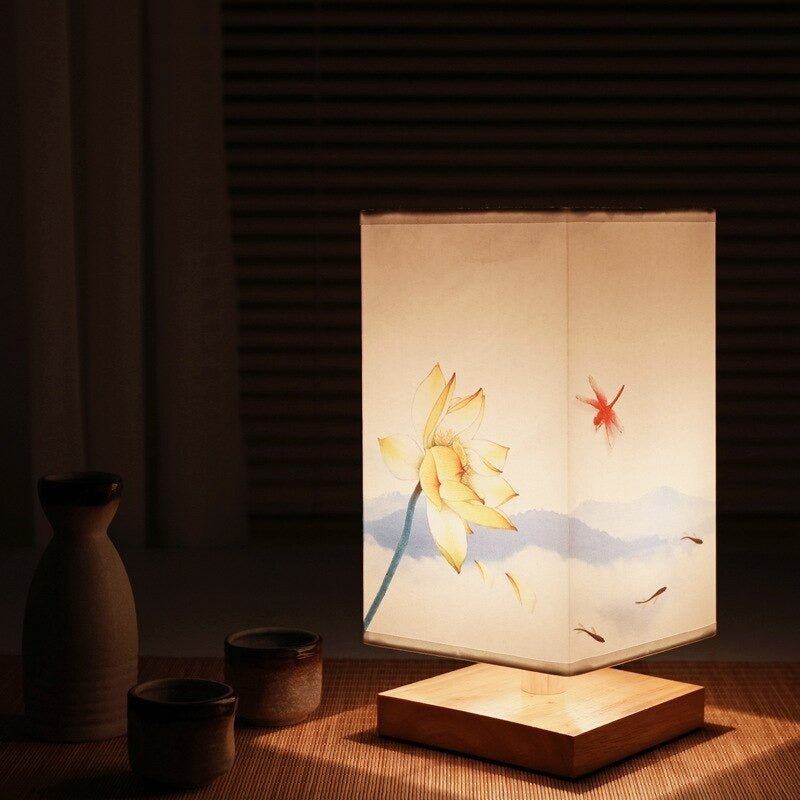 Paper Table Lamp | Japanese Scandinavian Style | Warm Light