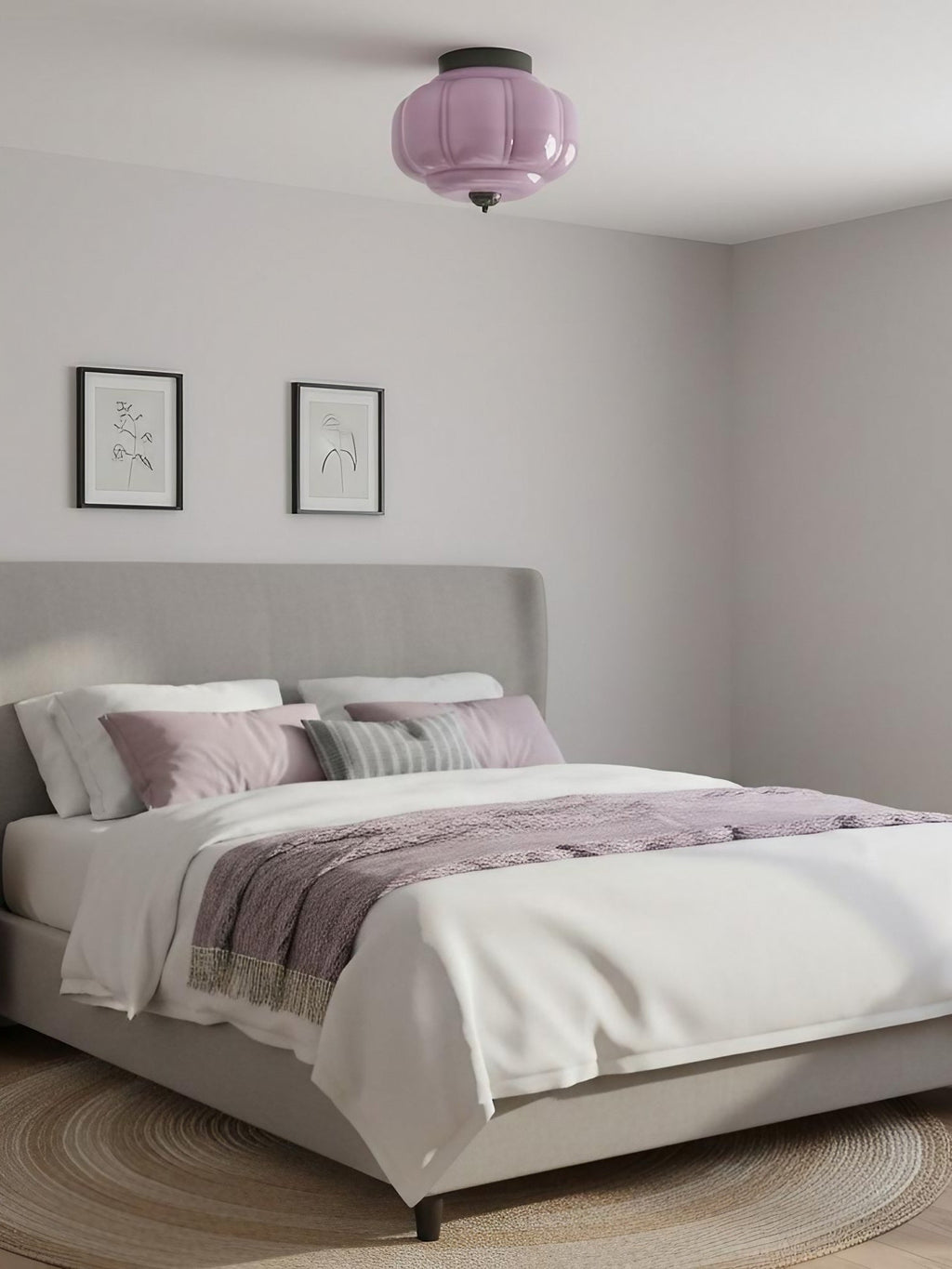 Retro Milk Semi Flush Mount Eloise Ceiling Light | Souliia