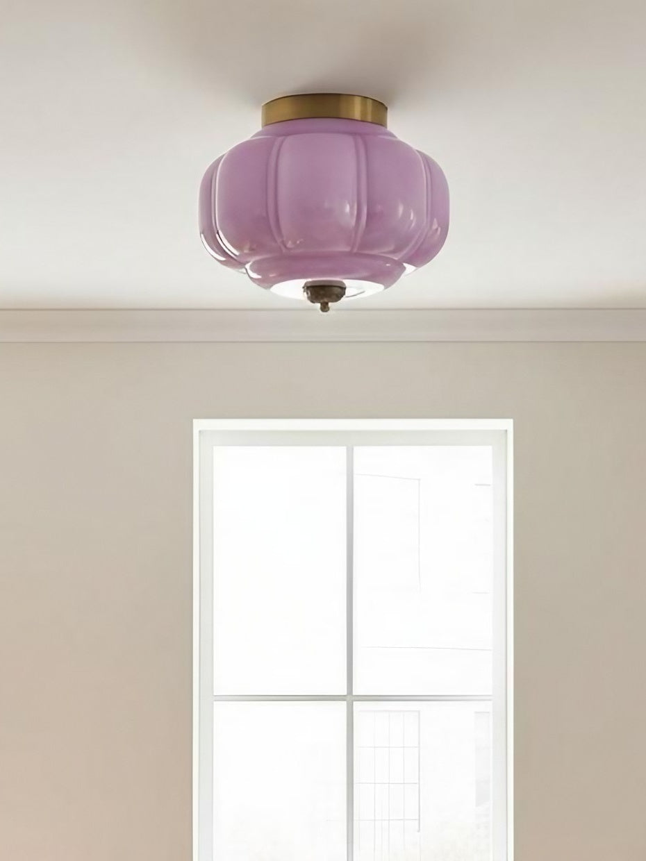 Retro Milk Semi Flush Mount Eloise Ceiling Light | Souliia