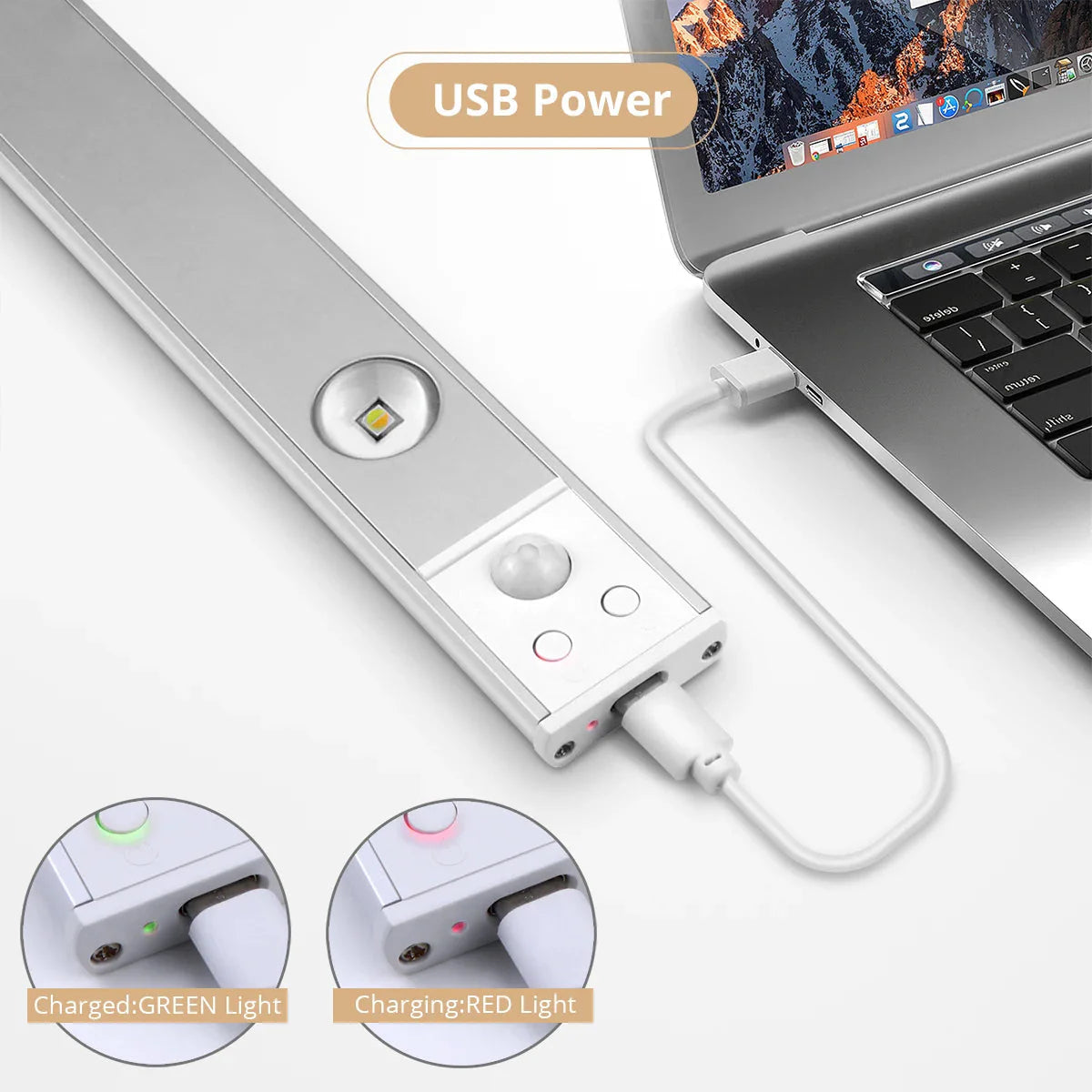 Dobíjecí LED bodové světlo pod skříňku s magnetem - Souliia