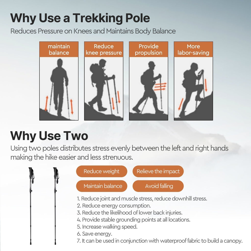 Trekking Pole Made of Carbon Fiber - Souliia
