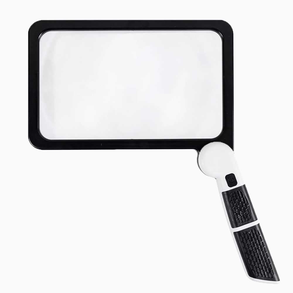 PrecisionView 5X Handheld Magnifier — 3-Level LED Illumination, Cordless Lightweight Design